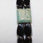 Magnetic Hematite Double Bracelet - Crazy Lace Agate Center Stone